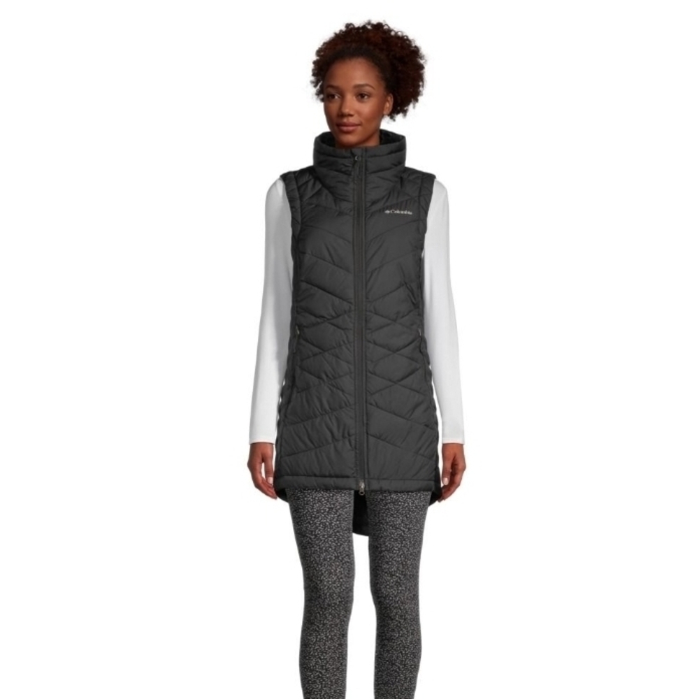 Columbia Women's Black Long Quilted Vest